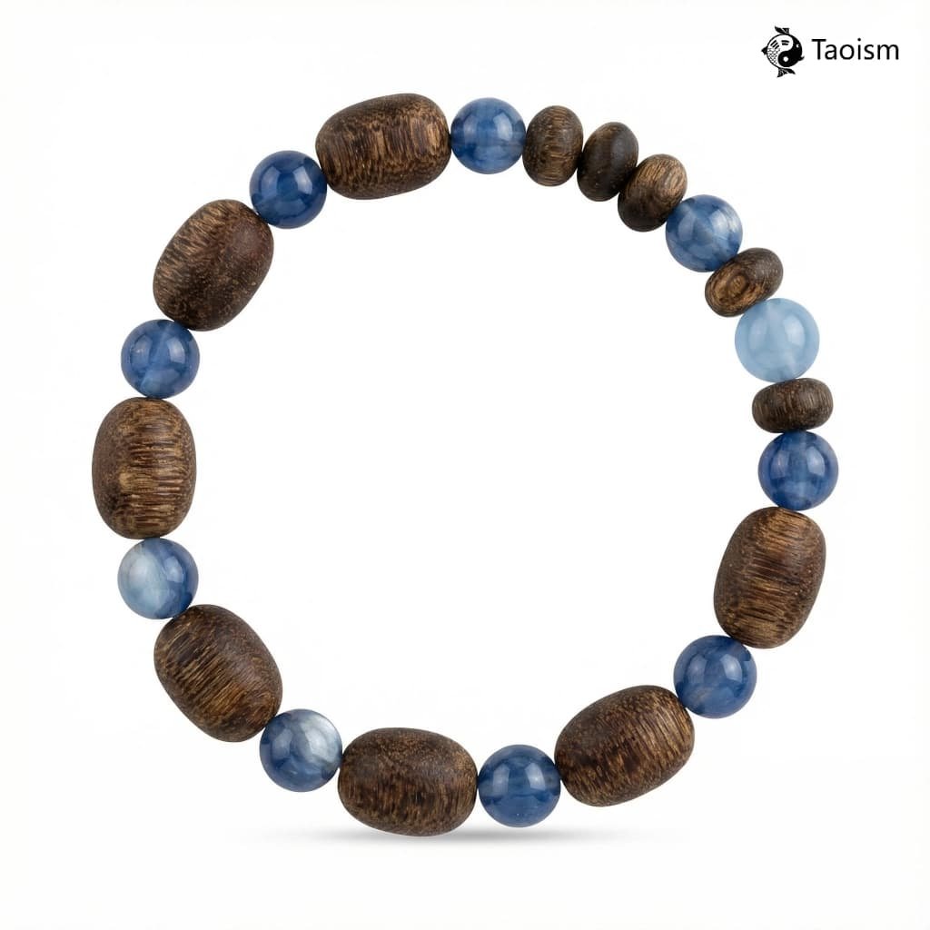 Agarwood & Blue Kyanite Energy Aligner Bracelet - Image 2