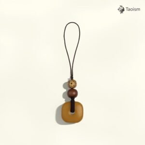 Keepsake of Time - Natural Amber Peace Knot Phone Charm
