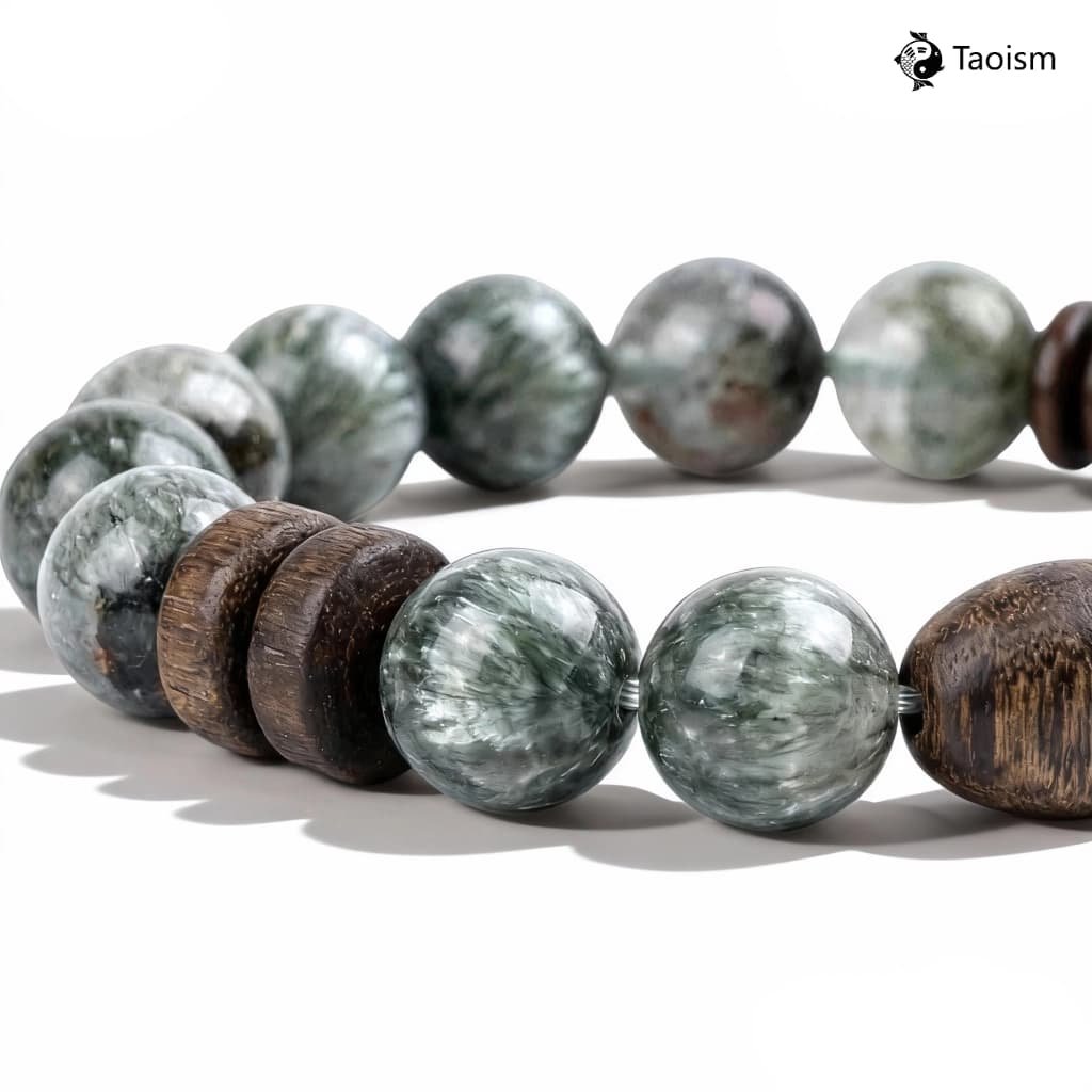 Green Phantom Quartz & Agarwood Bracelet - Image 4