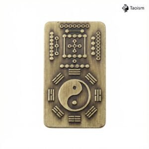 Hetu Luoshu Bagua Energy Talisman - Portable Alloy Mini Relief Palm Piece