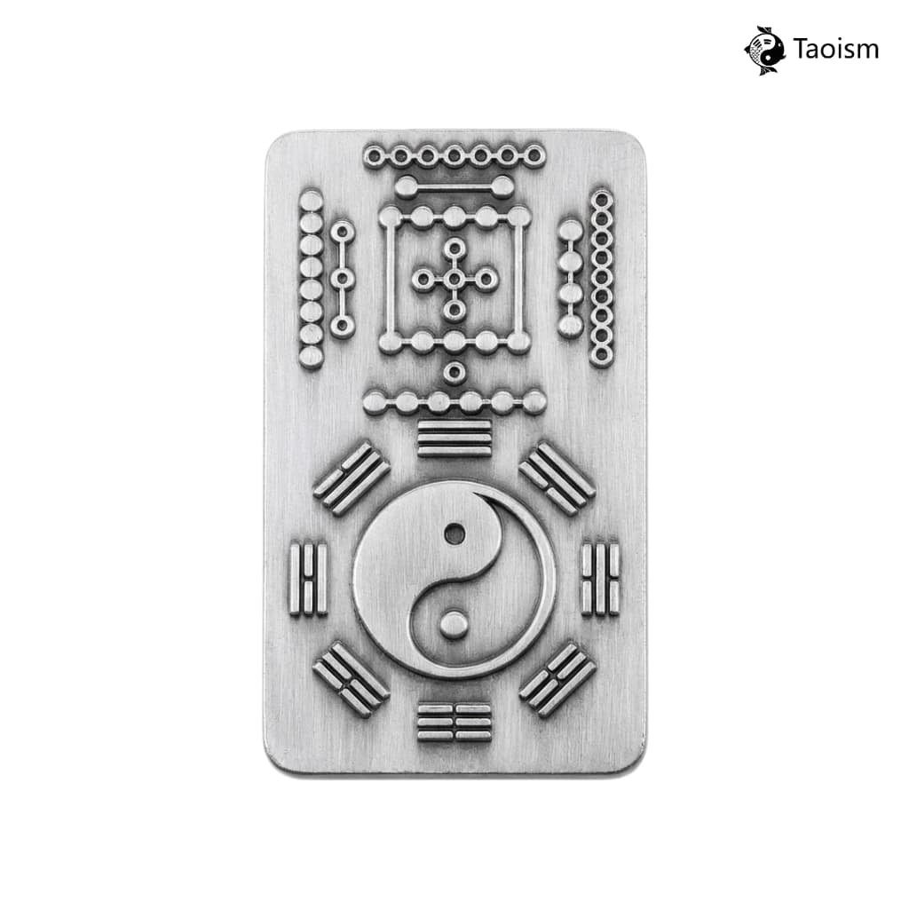 Hetu Luoshu Bagua Energy Talisman - Portable Alloy Mini Relief Palm Piece - Image 4