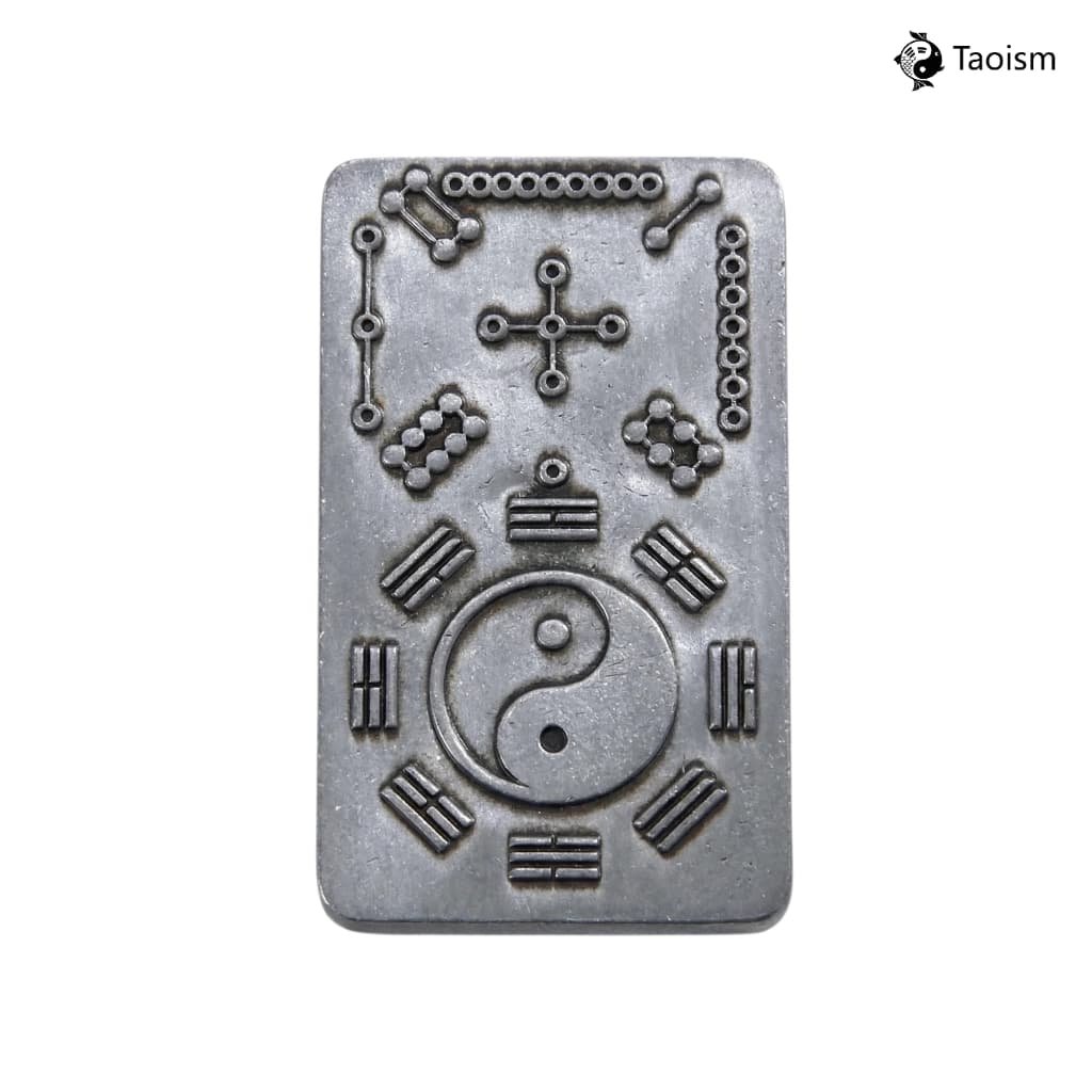 Hetu Luoshu Bagua Energy Talisman - Portable Alloy Mini Relief Palm Piece - Image 5