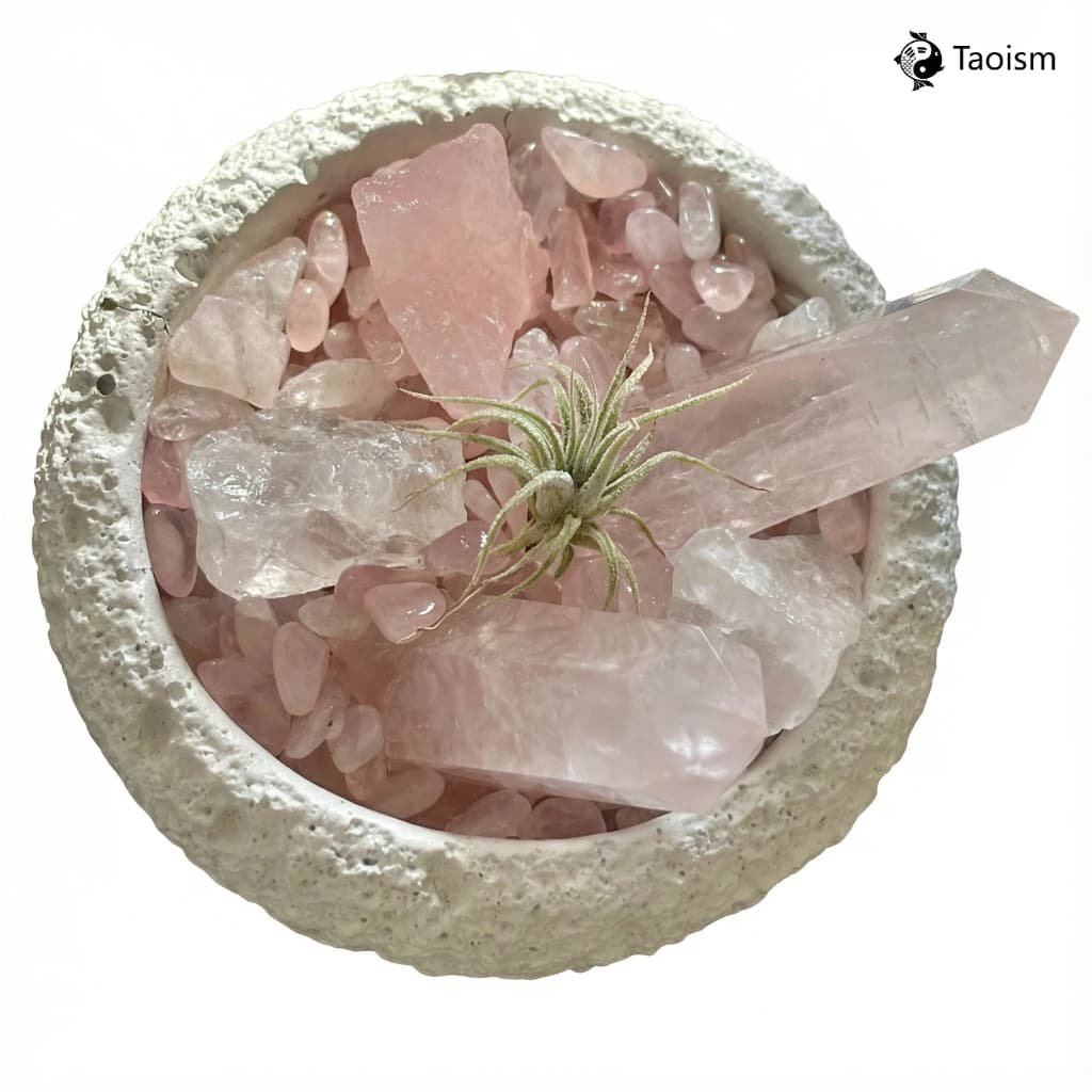 Natural Rose Quartz Energy Bonsai Decor - Image 3