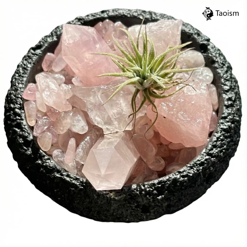 Natural Rose Quartz Energy Bonsai Decor - Image 4