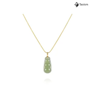 Natural Hetian Jade 'Qingshui' Four-Seasons Bean Pendant