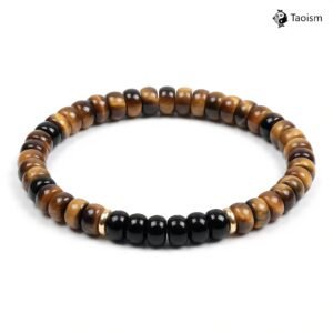 Tiger's Eye & Black Agate Bracelet
