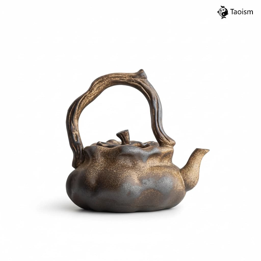 Handmade Aged Rock Clay Tea Warming Set - Image 4