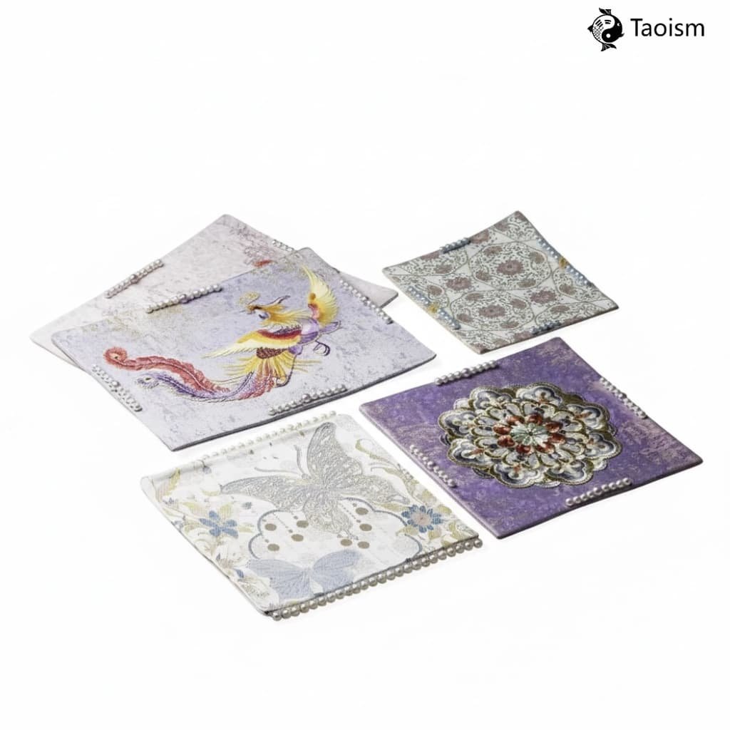 Brocade 'All Birds Paying Homage to the Phoenix' Tea Mat