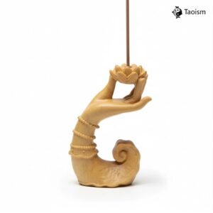 Handmade Boxwood Lotus Incense Holder