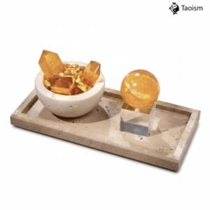 Citrine "Golden Wealth" Treasure Basin Set – A Feng Shui Arrangement for Prosperity
