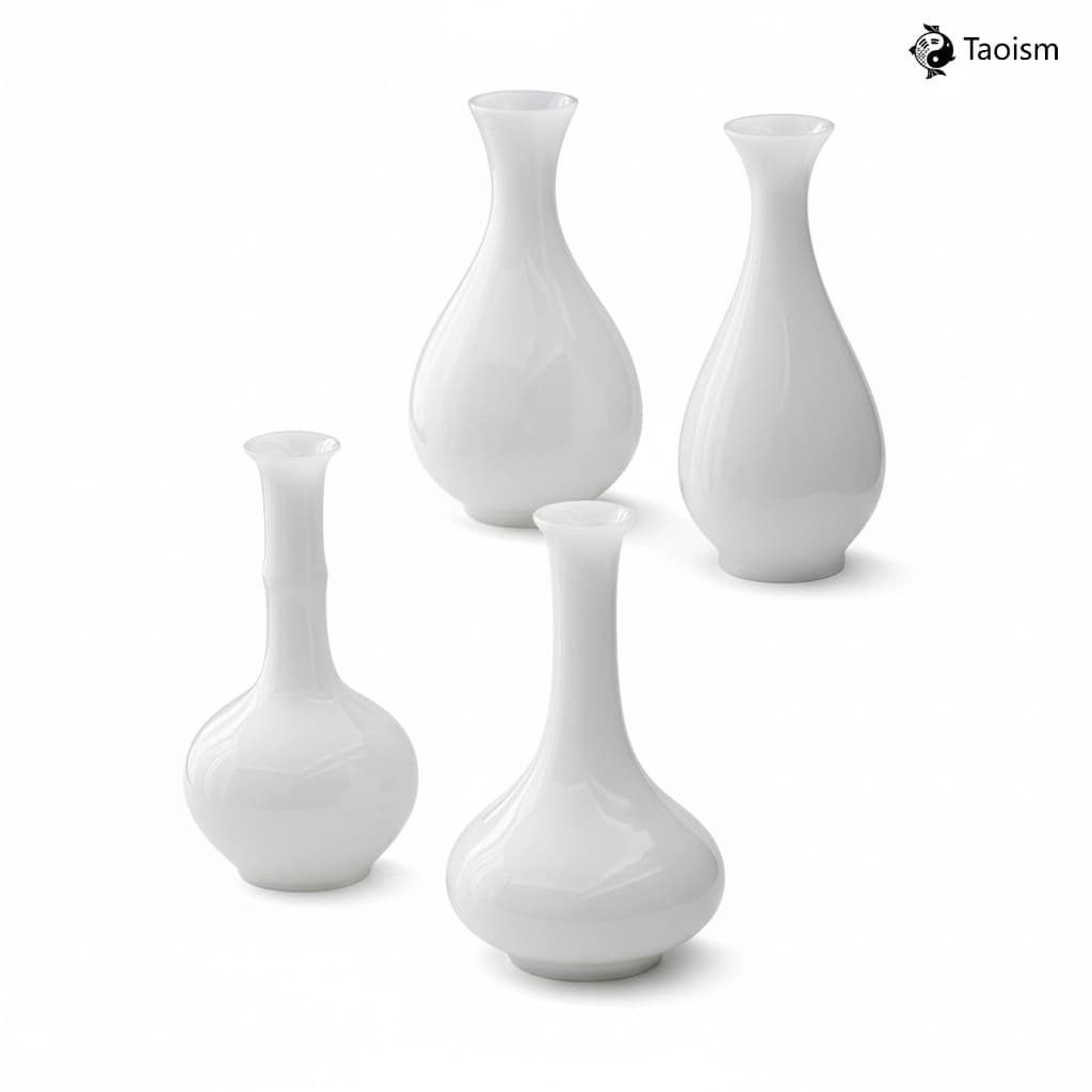 Serene Mutton Fat Jade Ceramic Vase Set