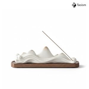 Scroll Landscape Ceramic Incense Holder